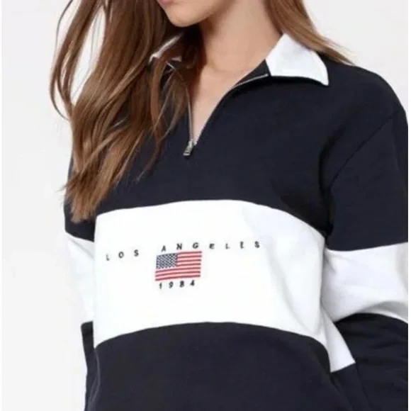 JohnGalt vintage inspired quarter zip sweatshirt - Picture 3 of 7